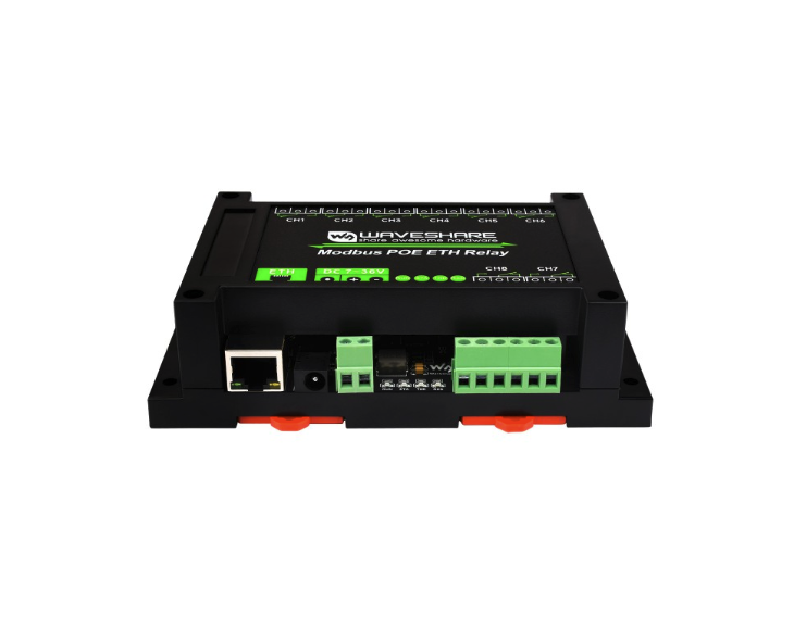 24964 - Relé Modbus Ethernet PoE de 8 canales - Waveshare