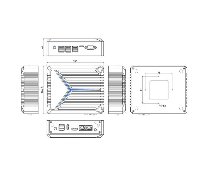 Mini PC fanless - SPW-1221N visuel 3