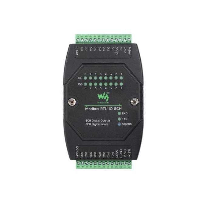 26244 - E/S numériques Modbus RTU 8 canaux - Waveshare