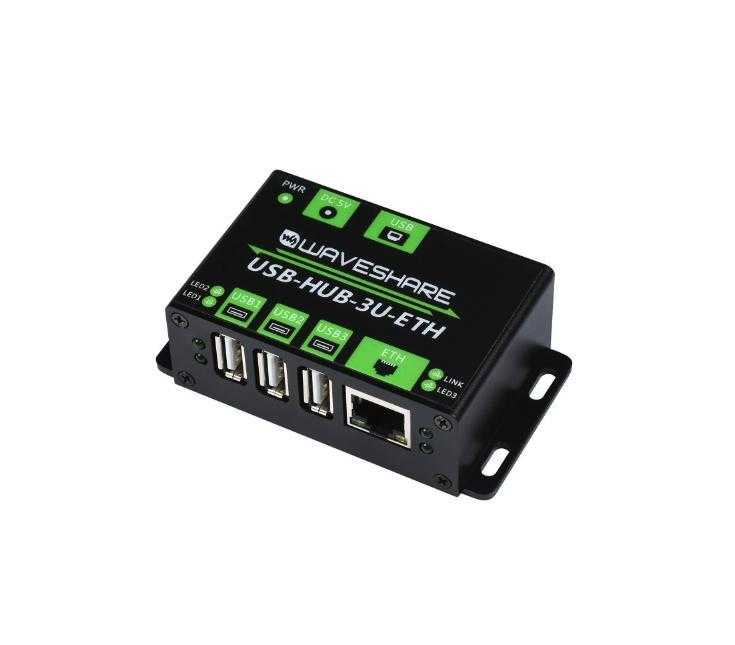 23064 - HUB USB industriel 3 ports USB + Eth 100Mb - MUSB-HUB-3U-ETH-NP
