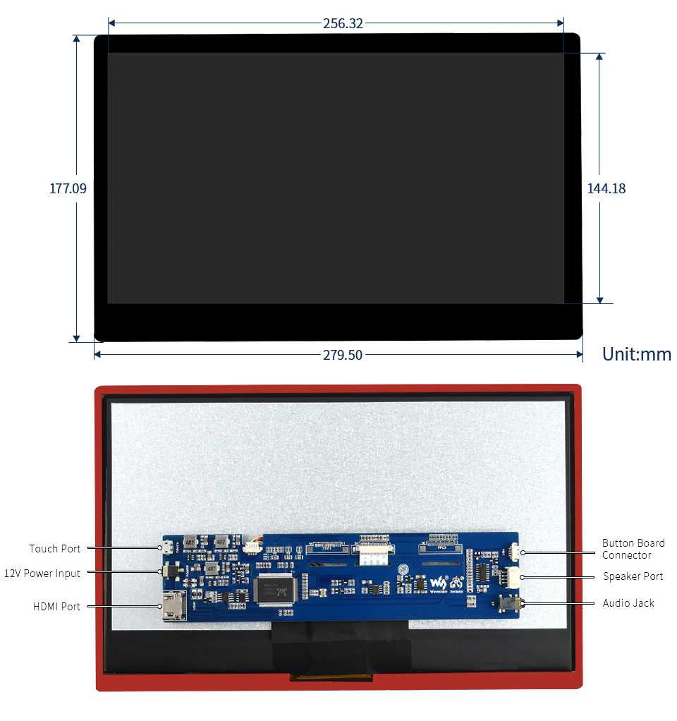18205 Pantalla táctil capacitiva LCD de 11,6 pulgadas