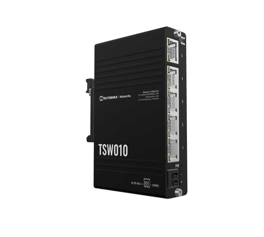 Switch industrial de 5 puertos Fast Ethernet - Teltonika TSW010