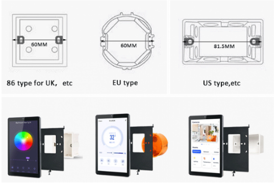 YZ08P - YziPanel 8” - Tablette murale Android PoE CPU RK3576 - EVI