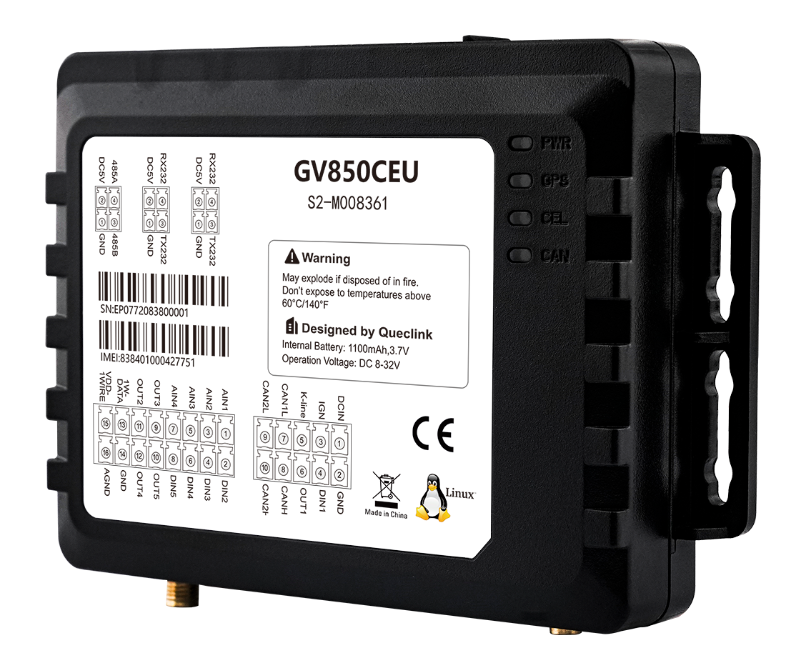 GV850CEU - Passerelle télématique 4G LTE Linux pour véhicules et flottes connectées - Queclink