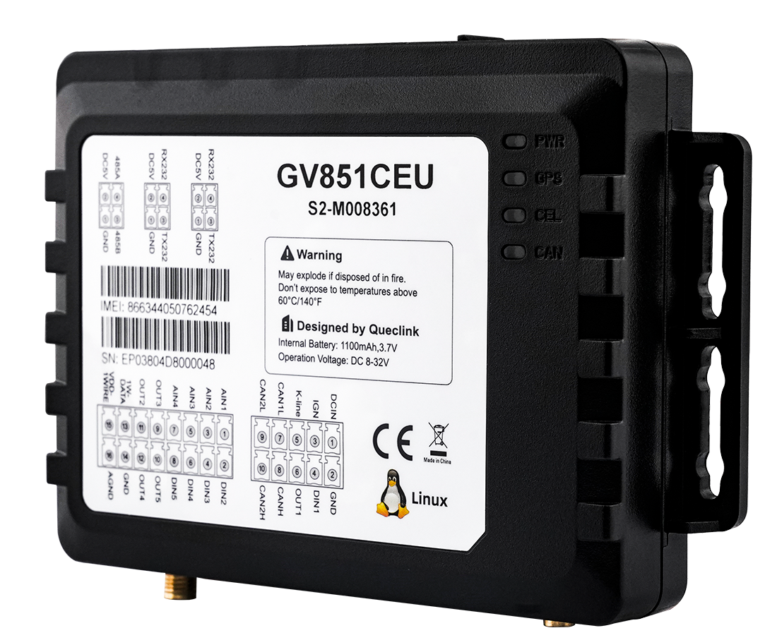 GV851CEU - Passerelle télématique 4G LTE Linux pour flottes et véhicules connectés - Queclink