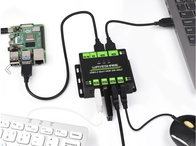 HUB extendeur 4xUSB 3.2, 2 hôtes commutables visuel 3