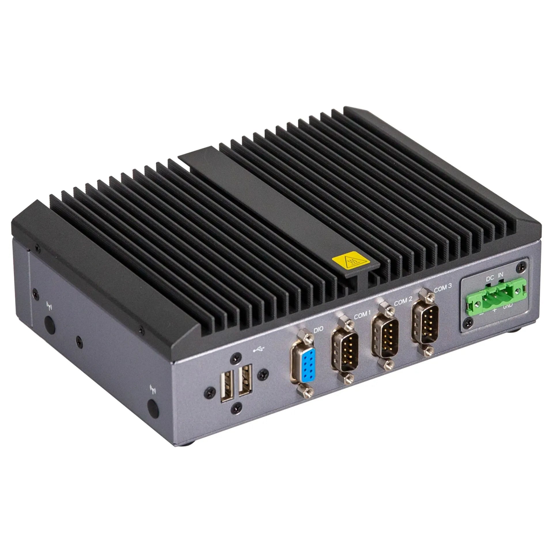 GIGAIPC QP-N150B-A1 – vue avant droite du boîtier fanless