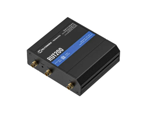 Teltonika RUT200, routeur 4G LTE performant avec WiFi, ports Ethernet et gestion à distance RMS. Idéal pour l’IoT, l’industrie, la vidéosurveillance et la connectivité M2M en environnements exigeants.