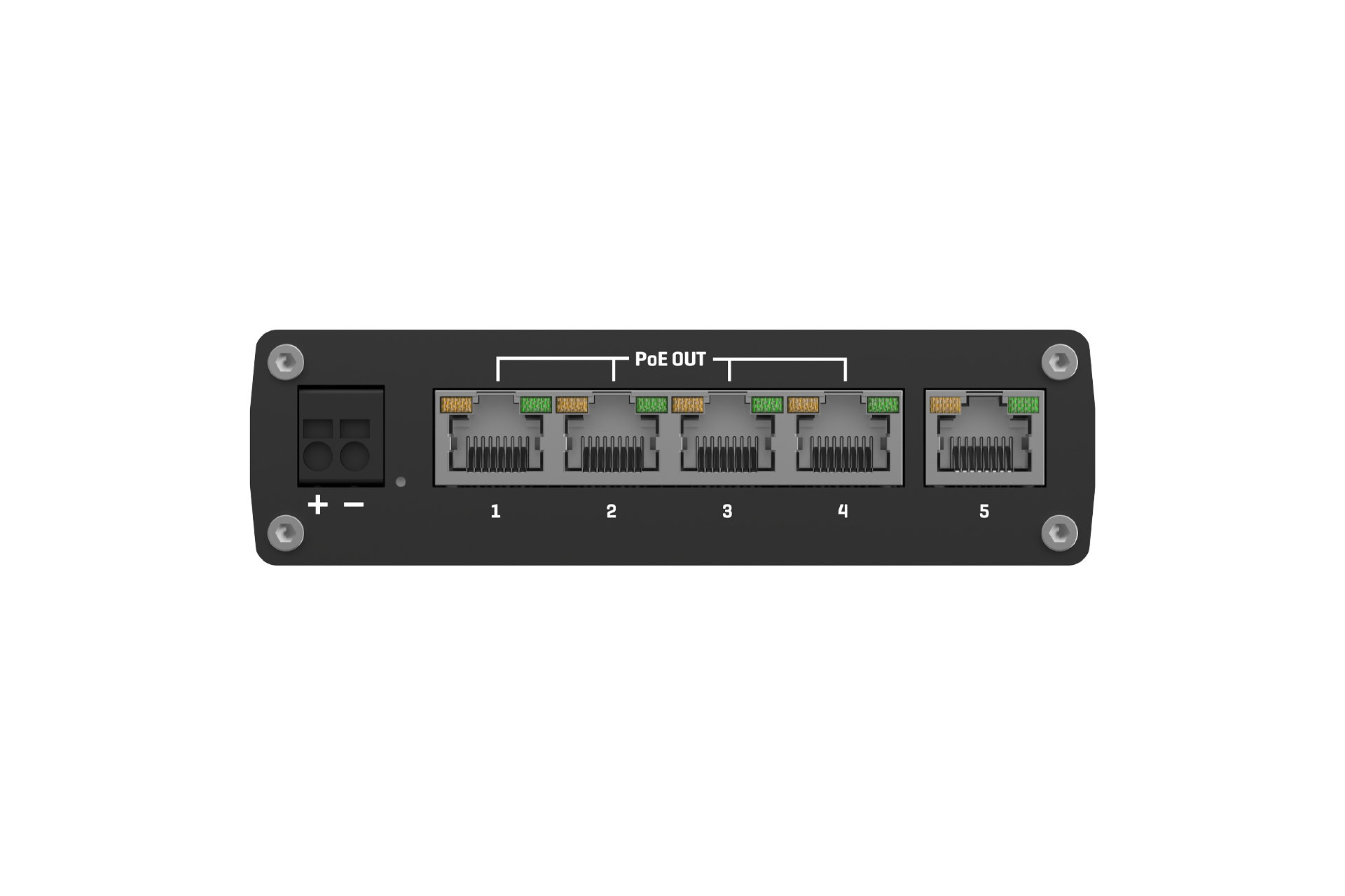 Switch industrial PoE+ integrado de 5 puertos - Teltonika TSW101