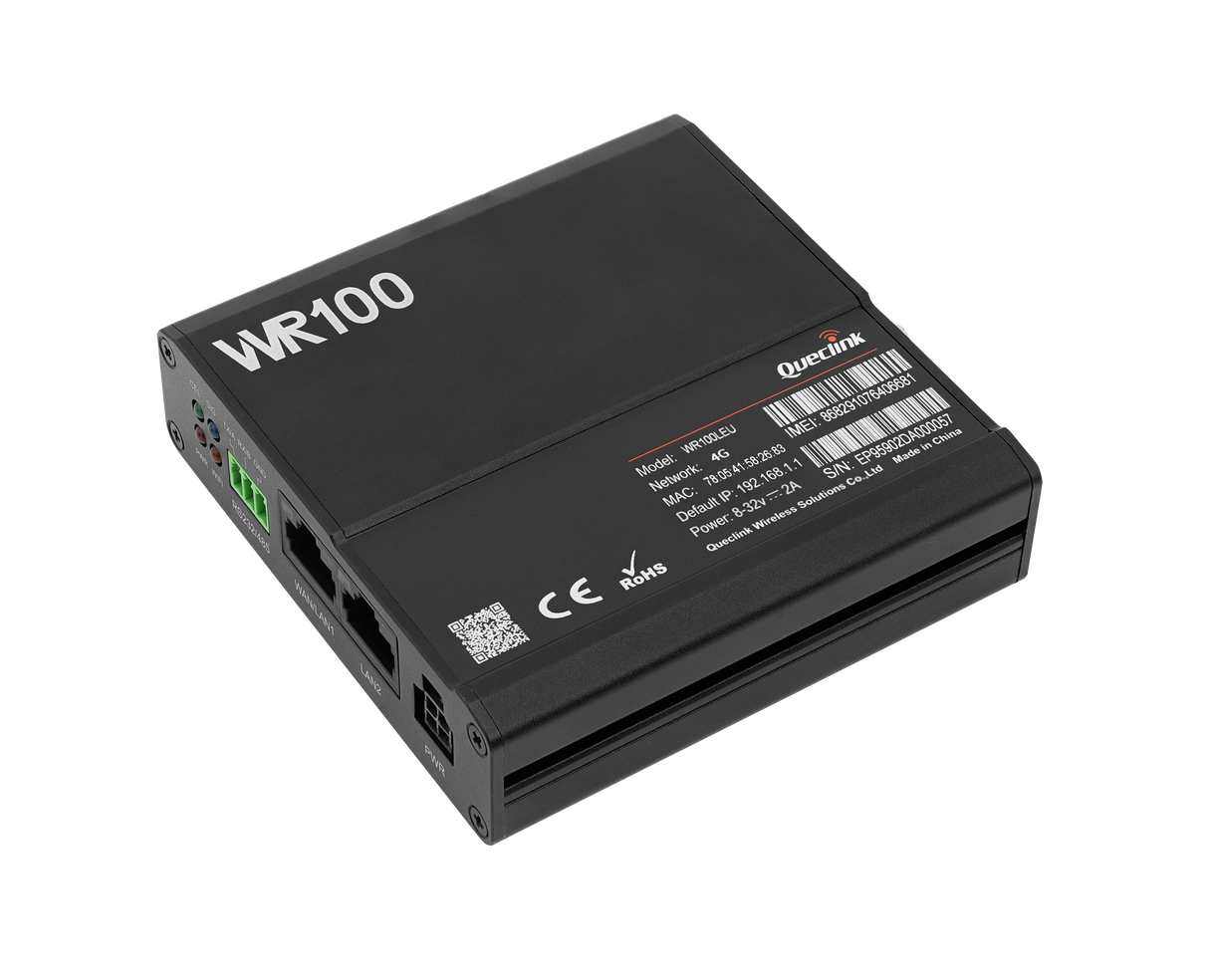 WR100 LEU - Routeur industriel 4G LTE Cat 4 double SIM pour applications IoT et connectivité sécurisée - Queclink
