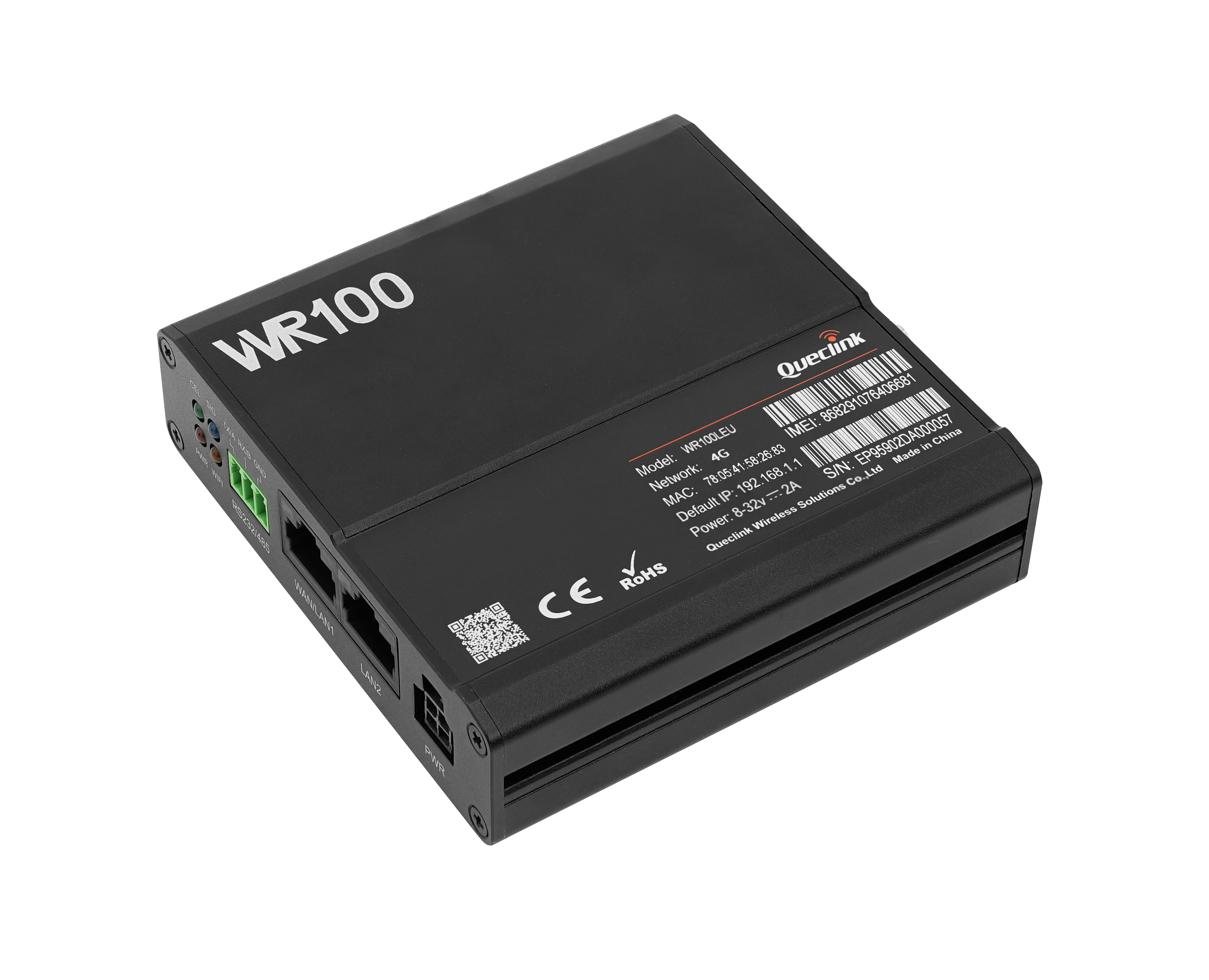 WR100 LEU - Routeur industriel 4G LTE Cat 4 double SIM pour applications IoT et connectivité sécurisée - Queclink
