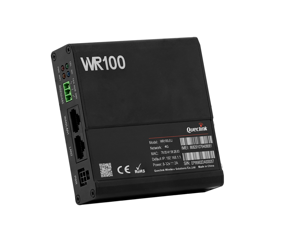 WR100 LEU - Routeur industriel 4G LTE Cat 4 double SIM pour applications IoT et connectivité sécurisée - Queclink