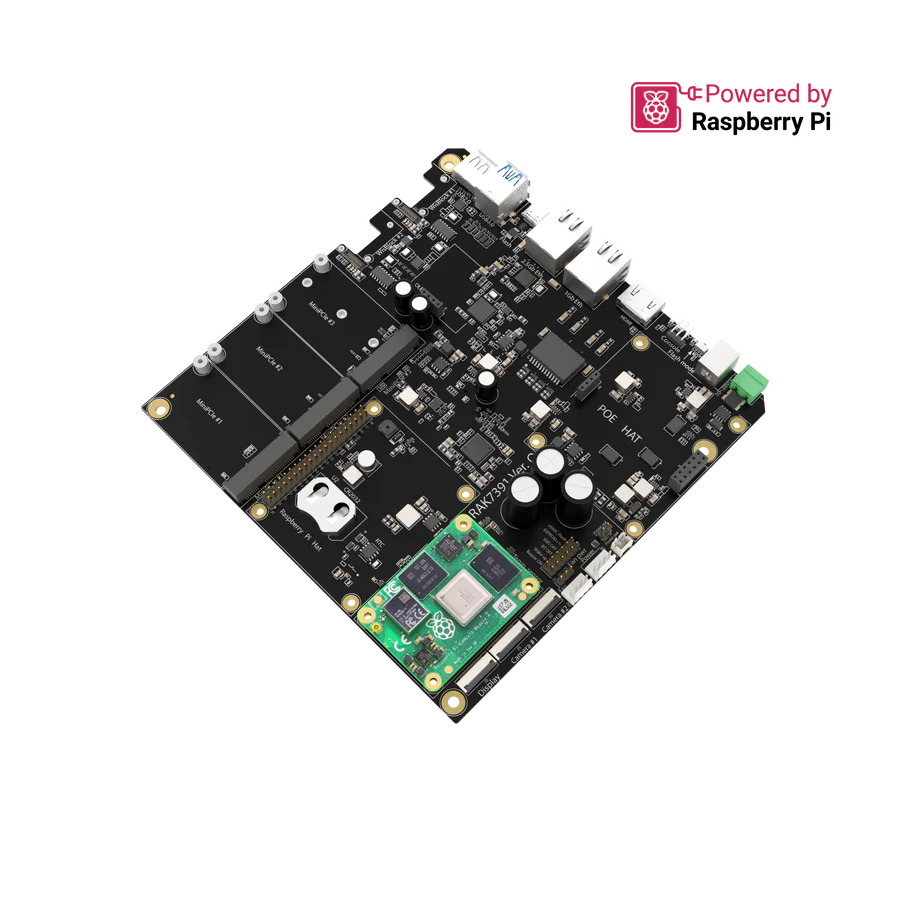 Carte porteuse RAK7391 pour Compute Module 4 en vue de dessus