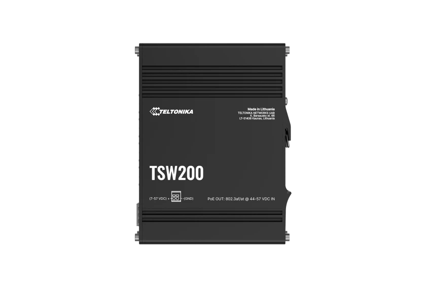 Switch industrial PoE+ de 8 puertos Gigabit + SFP - Teltonika TSW200