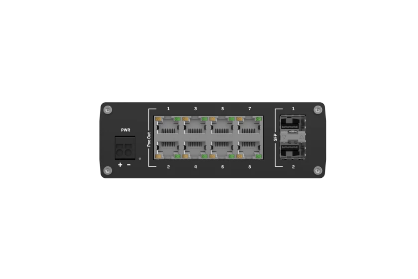 Switch industrial PoE+ de 8 puertos Gigabit + SFP - Teltonika TSW200