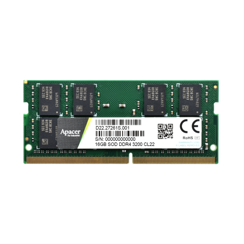 RAM SODIMM DDR4 industrielle - APACER 4,8,16,32 Gb vue 1