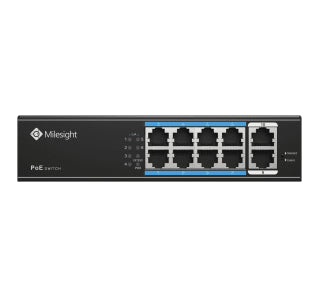 Switch PoE 8 ports Fast Ethernet uplink Gigabit - Milesight MS-S0208-GL