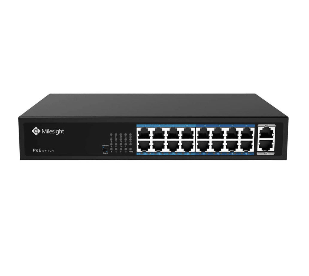 Switch PoE 16 ports Fast Ethernet + SFP - Milesight MS-S0416-GF