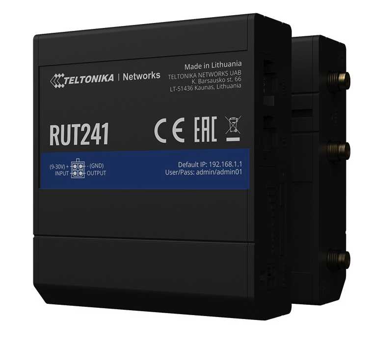 RUT241 - Industrial Global 4G LTE Cat 4 Router - Teltonika