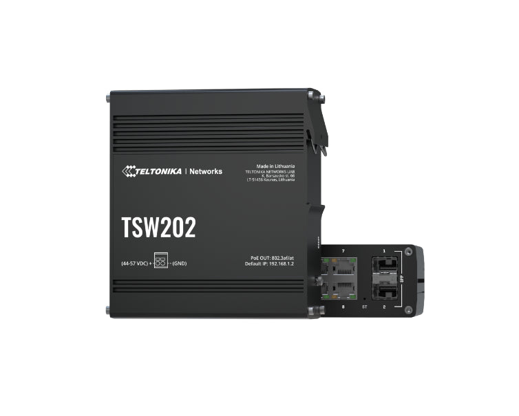 Switch industriel managé PoE+ 8 ports Gigabit + SFP - Teltonika TSW202
