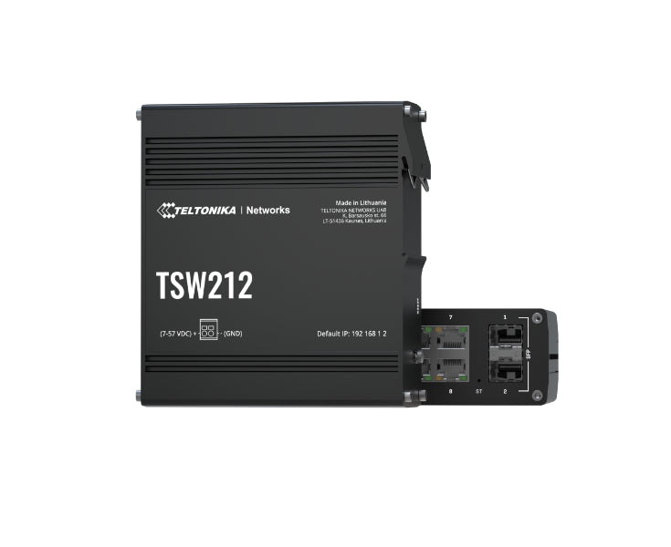 Switch industriel managé 8 ports Gigabit + SFP - Teltonika TSW212
