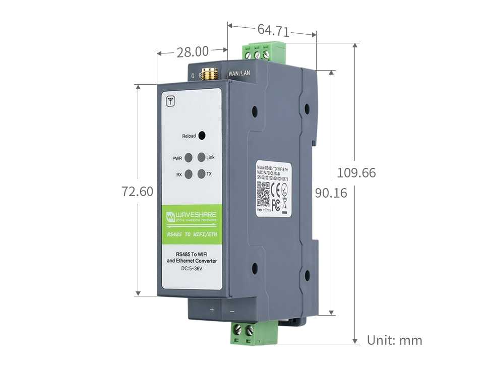 21968 RS485 wifi/ethernet converter