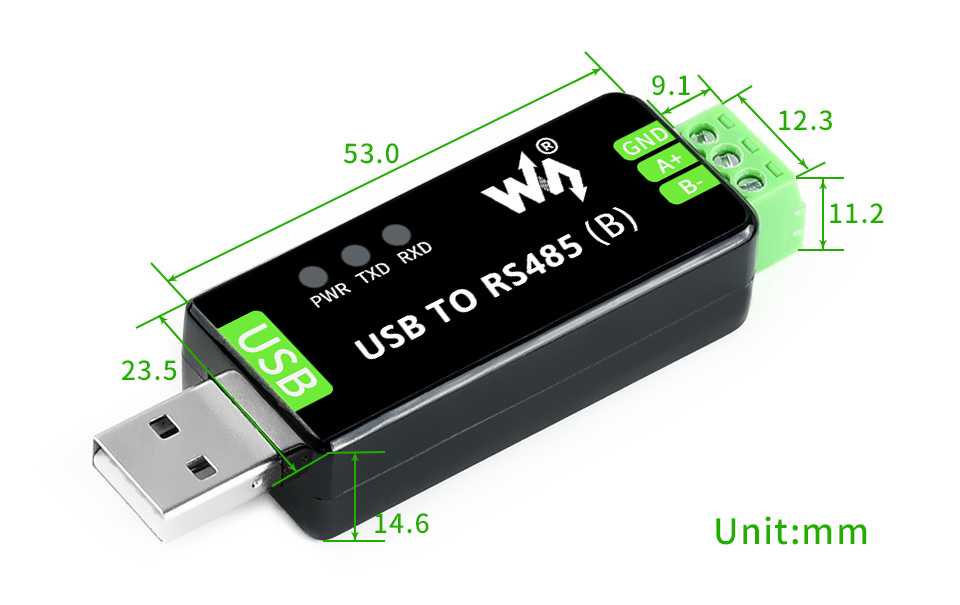 22456 - USB vers RS485 - Waveshare