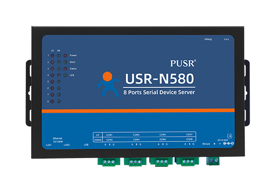 Convertisseur Ethernet série 8 ports RS485 PUSR USR-N580