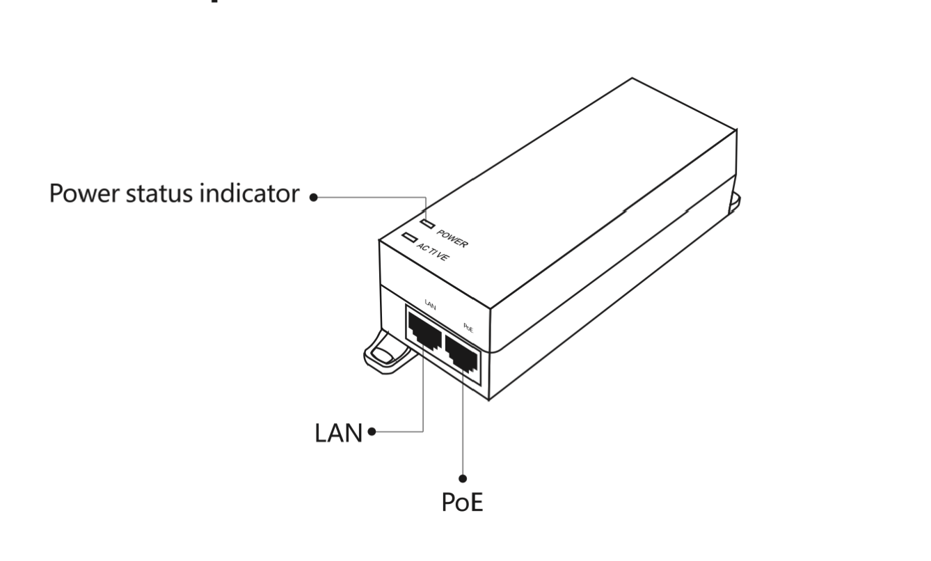 Inyector PoE Gigabit de 30 W