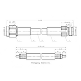 Dimensions câble pulsar 5m