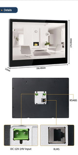 YZ10P - YziPanel 10”  – Tablette murale Android PoE CPU RK3576 - EVI