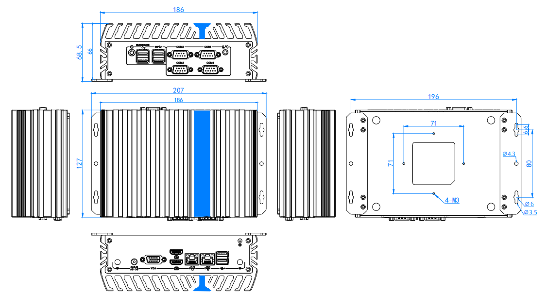 IEXP-332 - PC fanless industriel - SMATIPC
