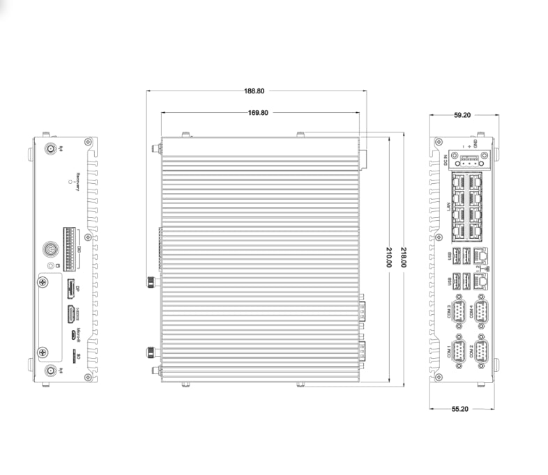 PC fanless industriel NVIDIA Carmel Arm v8.2 - QBiX-Jetson-XavierAHP-A1 visuel 3