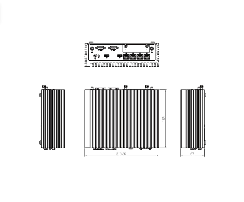 PC industriel fanless - Intel Core i7-1165G7 - QBiX-Expert-TGLA1165G7H-A1 visuel 3