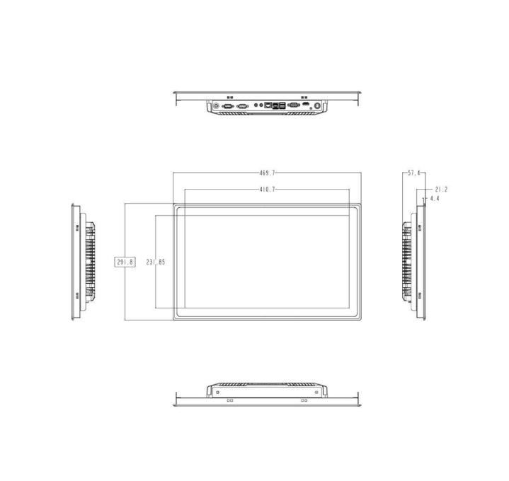 Panel PC tout-en-un avec écran tactile capacitif - 18,5" - TY185 visuel 3