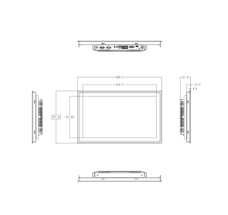 Panel PC tout-en-un avec écran tactile capacitif - 18,5" - TY185 visuel 3