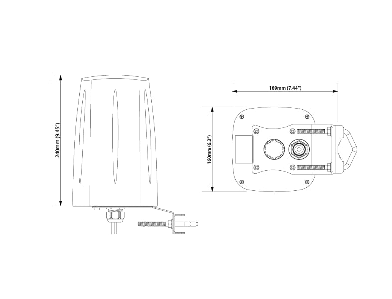 QuOmni 7V-4 - Antenne Wi-Fi extérieure MIMO 4x4 - O7V.4RS - QuWireless visuel 3