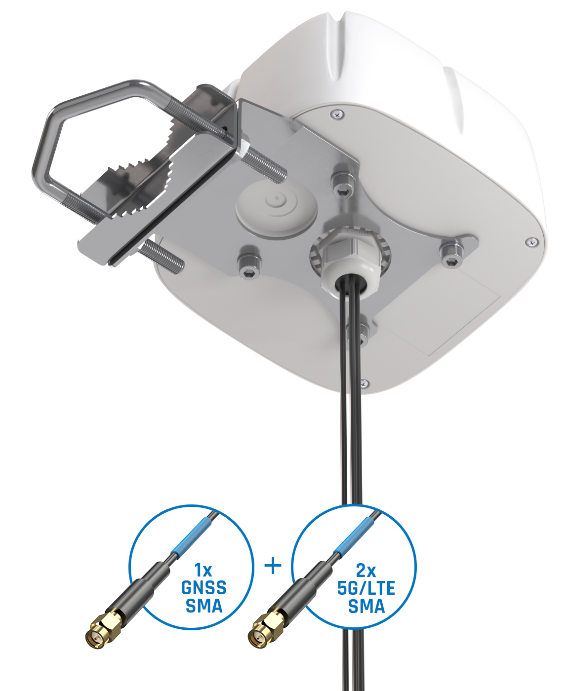 ASL20G 5 m - Antenne 5G/LTE MIMO + GNSS - QuWireless