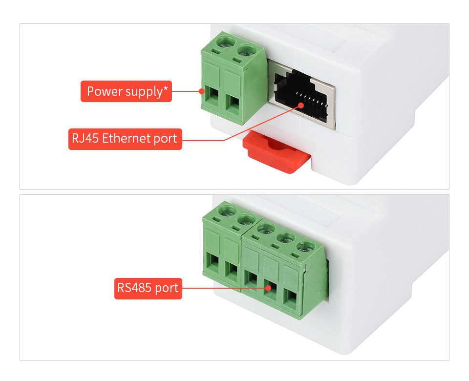 23273 Industrial Serial Server, Ethernet RS485 to RJ45 POE Waveshare