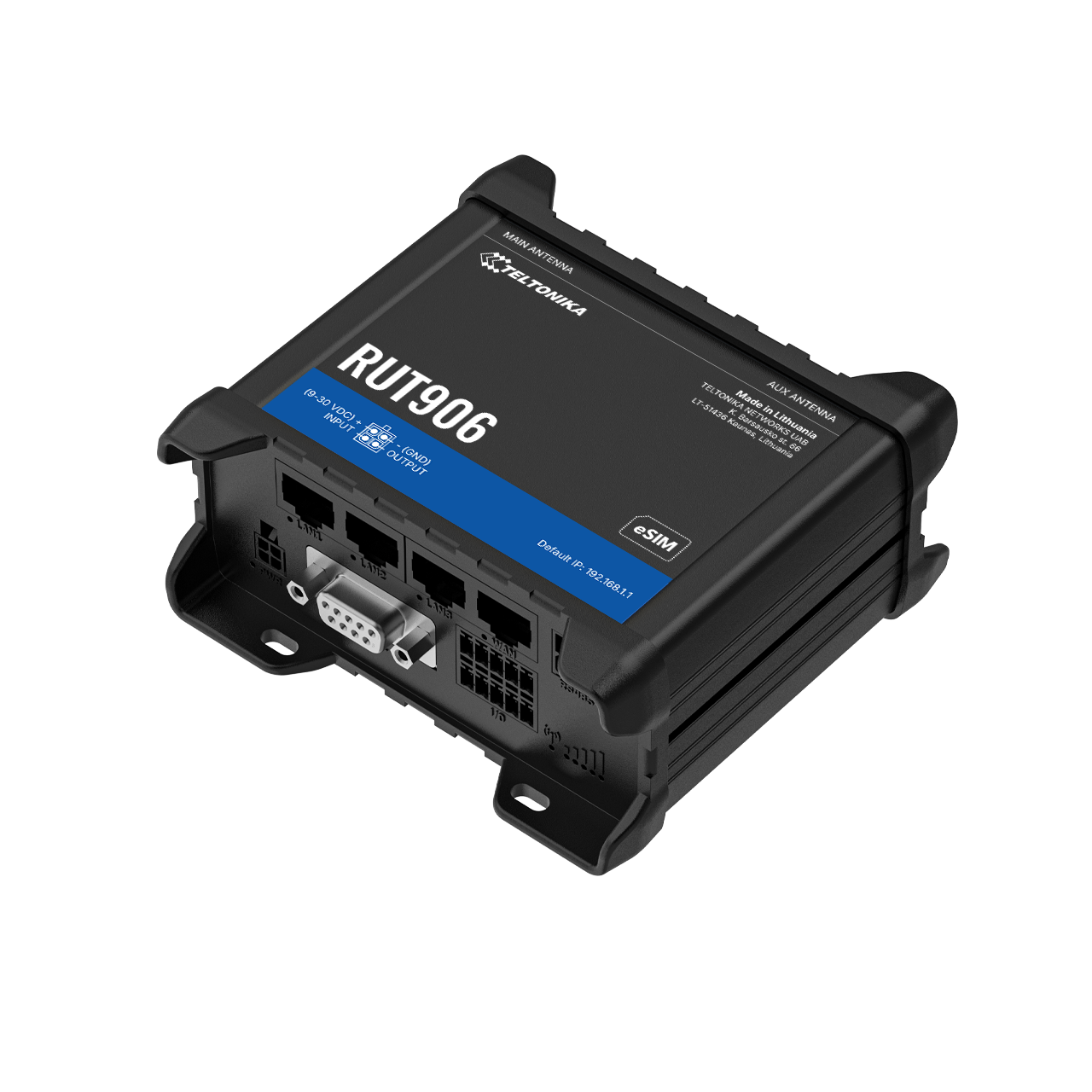 RUT906 - 4G LTE Cat 4 GNSS Industrial Router - Teltonika