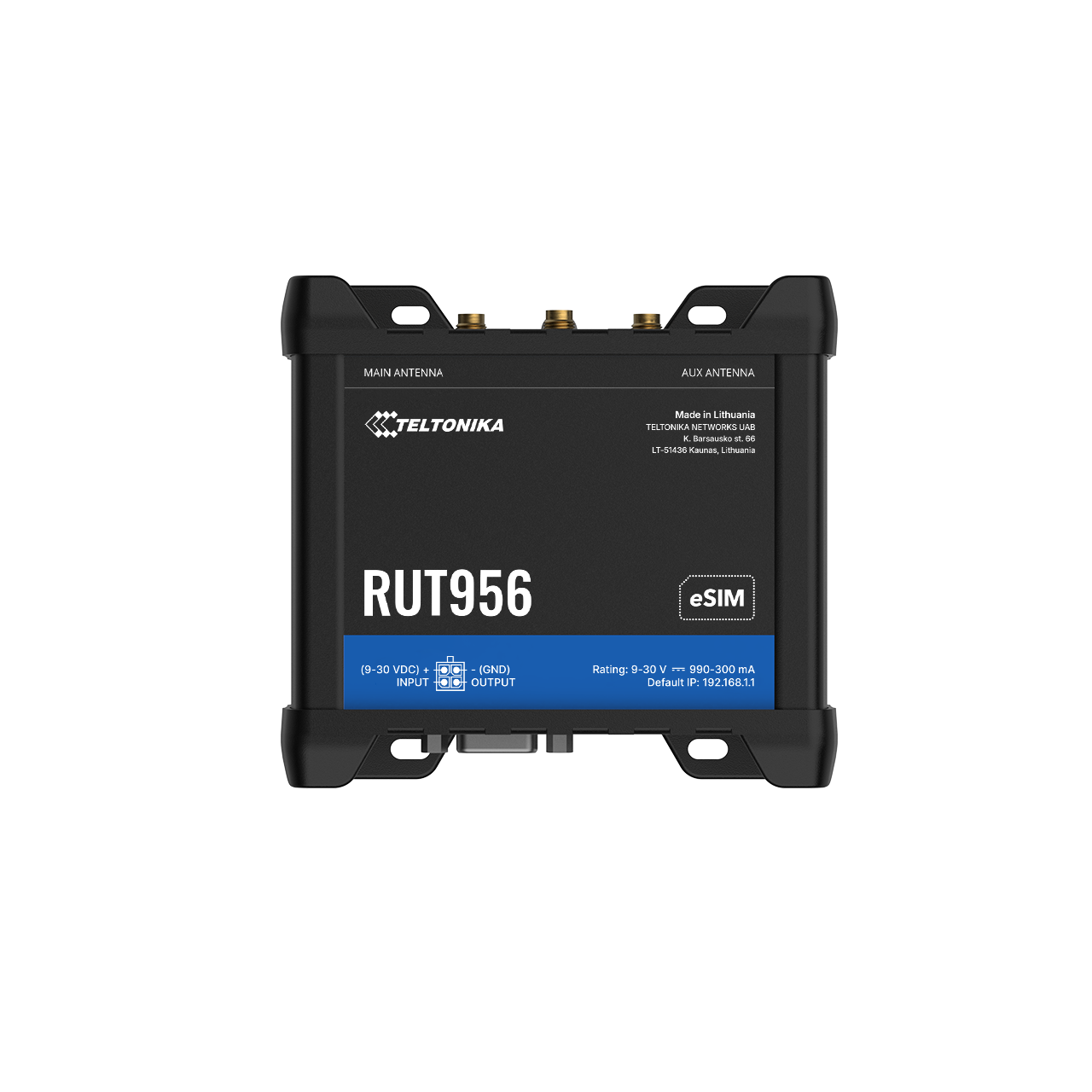 RUT956 - Routeur industriel 4G LTE Cat 4 GNSS - Teltonika