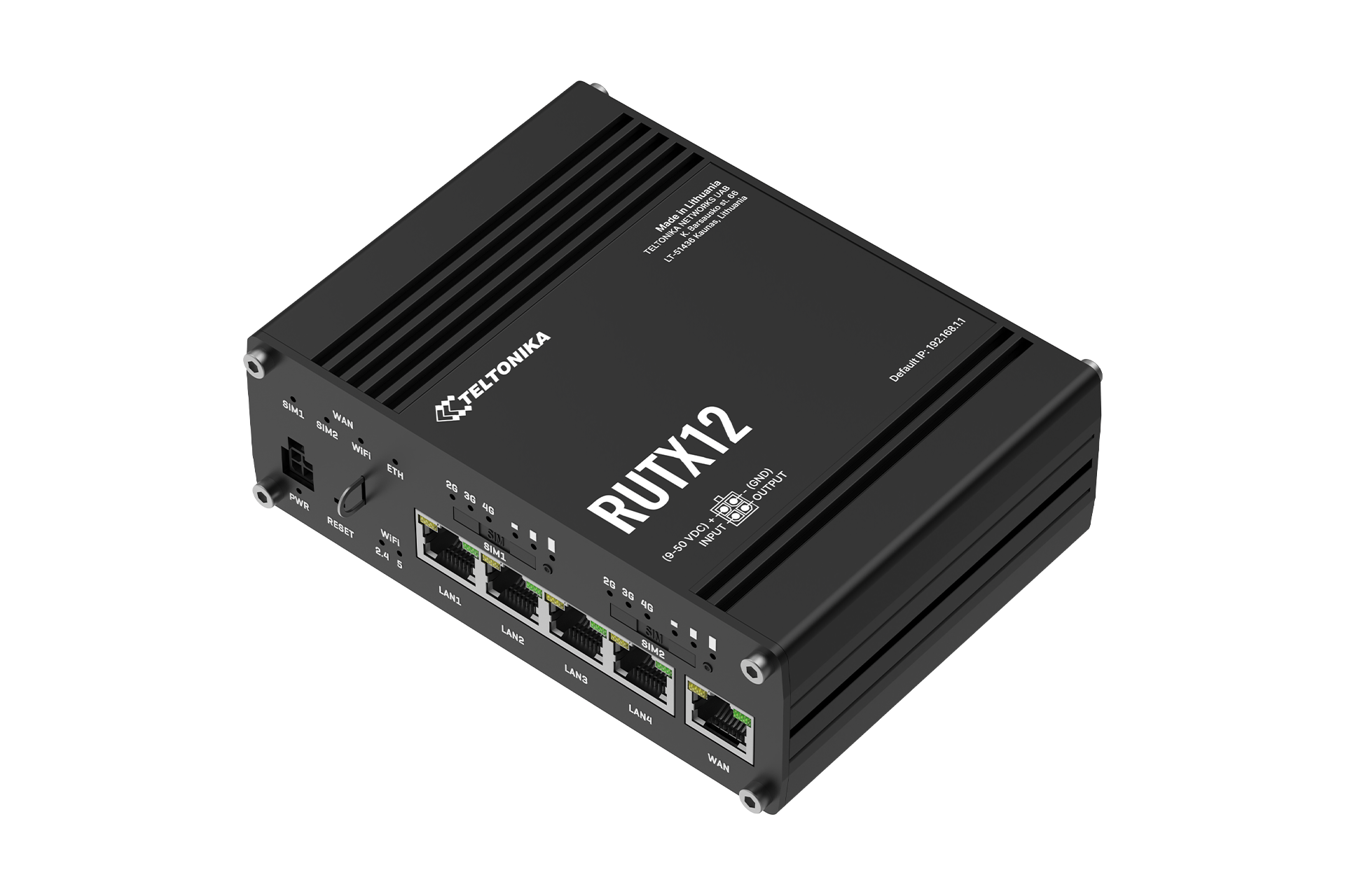 RUTX12 - Routeur industriel double modem 4G LTE Cat 6 - Teltonika