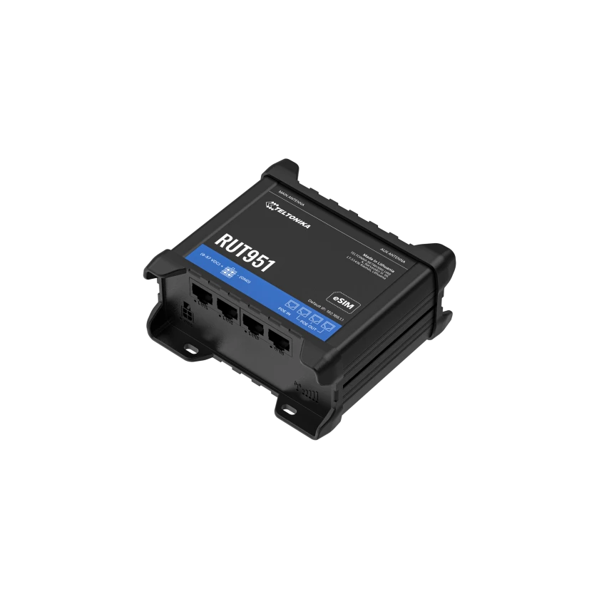 RUT951 PoE+ - Industrial 4G LTE Cat 4 PoE Router - Teltonika