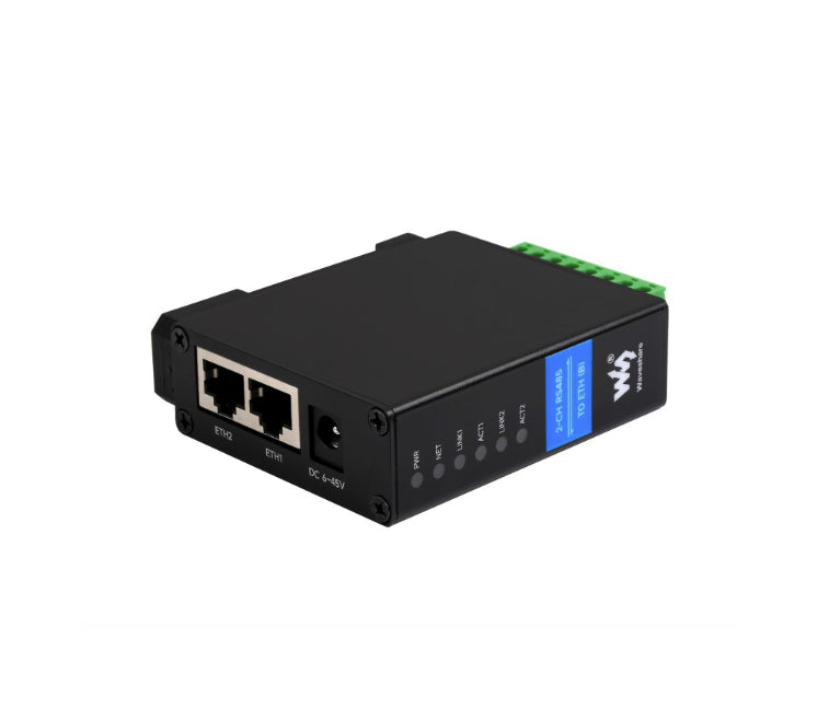 Serveur série RS485 vers RJ45 2 canaux 2 ports Ethernet - Waveshare - 2-CH RS485 TO ETH (B) visuel 2