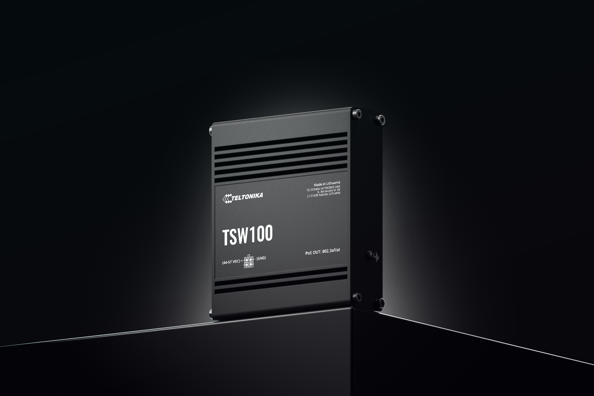 Switch industrial PoE+ de 5 puertos Gigabit - Teltonika TSW100