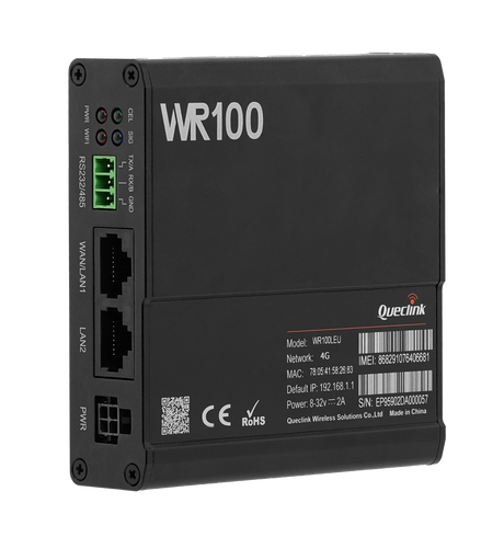 WR100 LEU - Routeur industriel 4G LTE Cat 4 double SIM pour applications IoT et connectivité sécurisée - Queclink