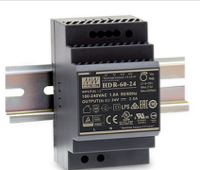 Alimentation MEAN WELL HDR-60-24 montée sur un rail DIN