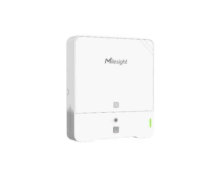 Capteur de qualité d’air Milesight AM319L sans écran, vue de trois quarts gauche