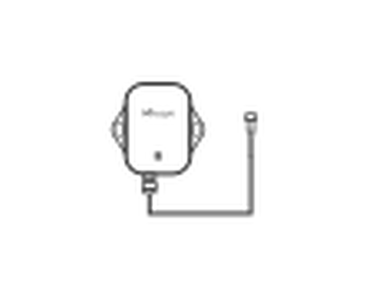 Illustration isolée du compteur d’impulsions LoRaWAN Milesight EM300-DI avec câble d’entrée