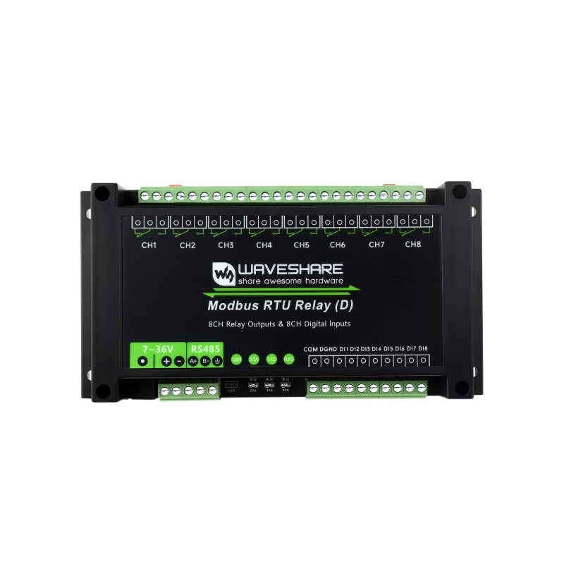 26517 - Relais Modbus RTU 8 relais + 8 entrées - Waveshare